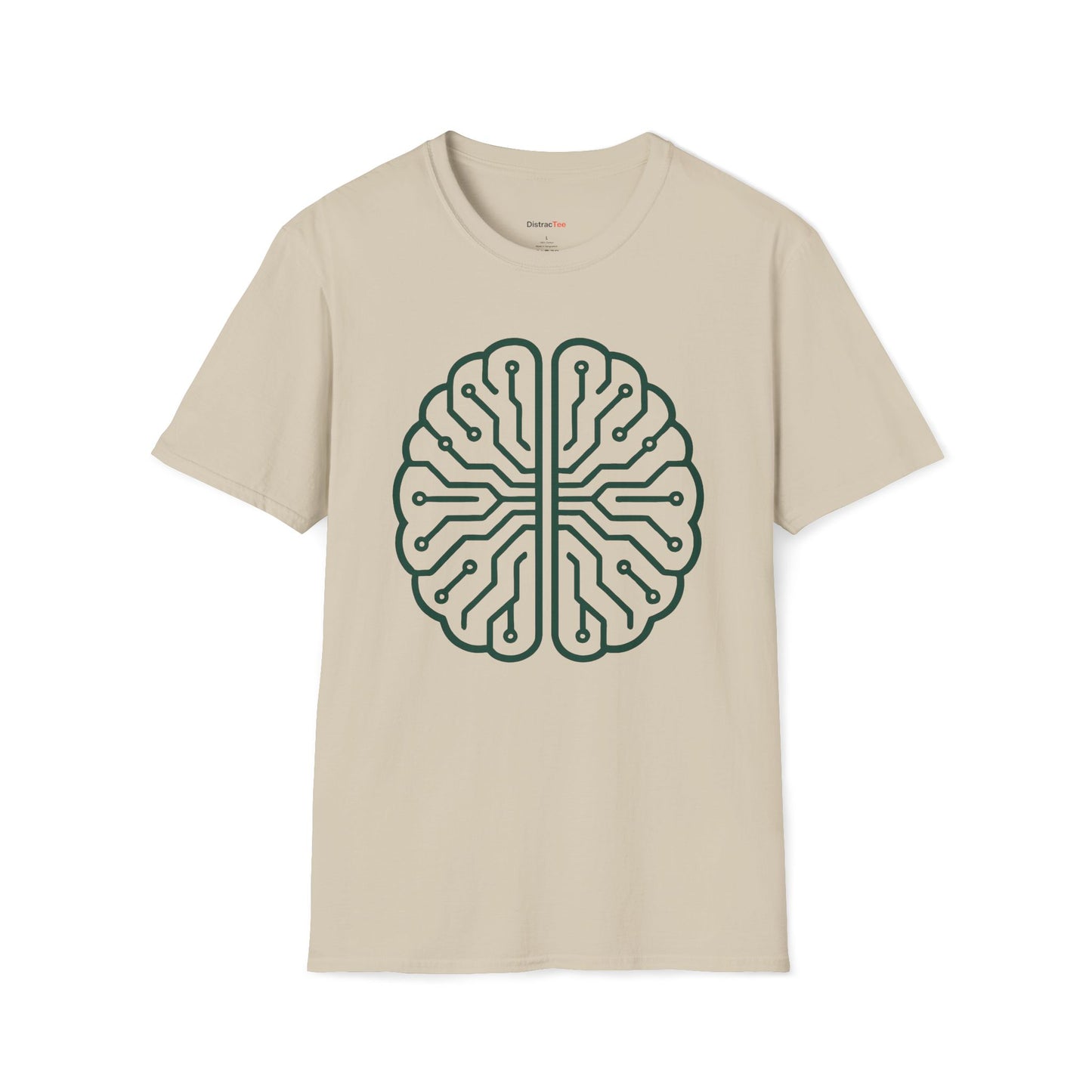 Emerald circuit brain T-shirt