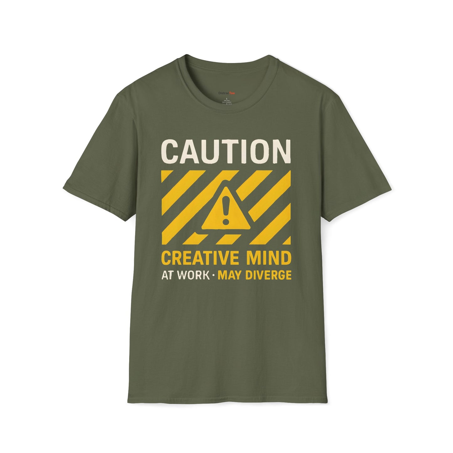 CAUTION Creative mind at work T-shirt