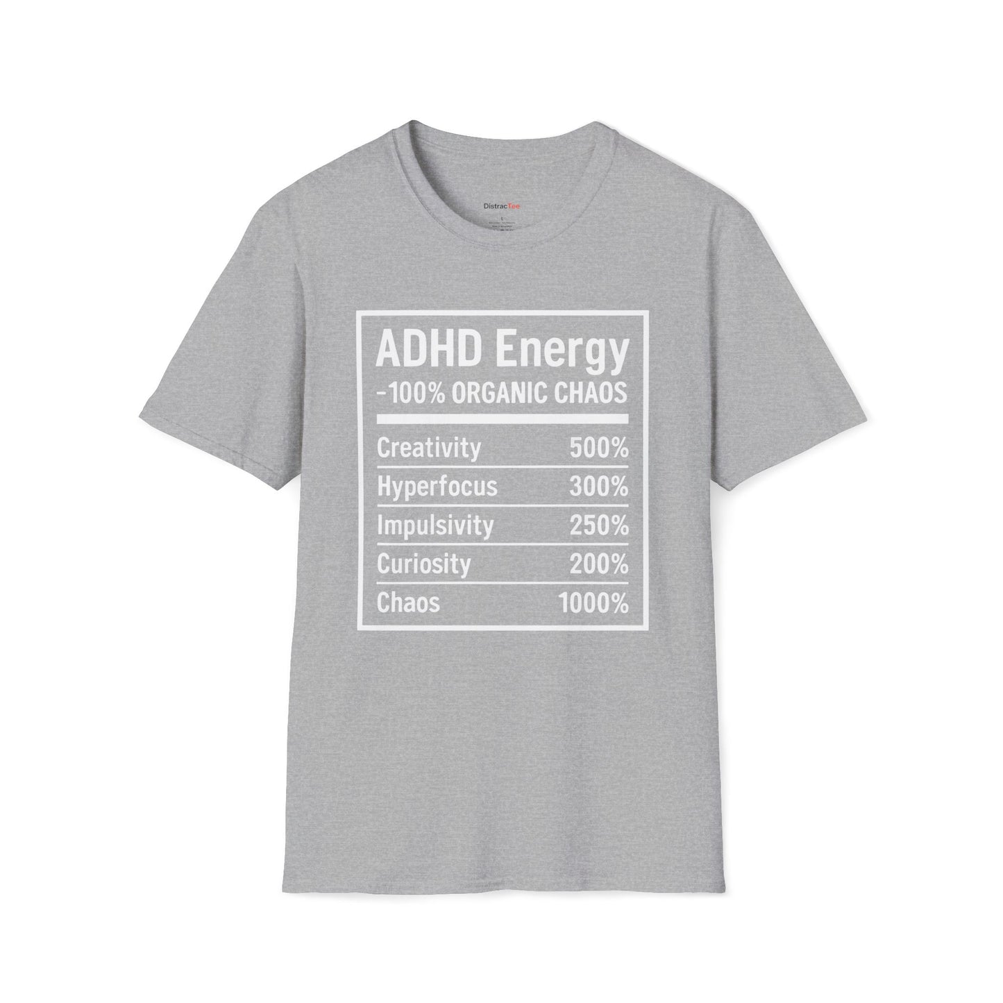 ADHD Nutrition Label T-shirt