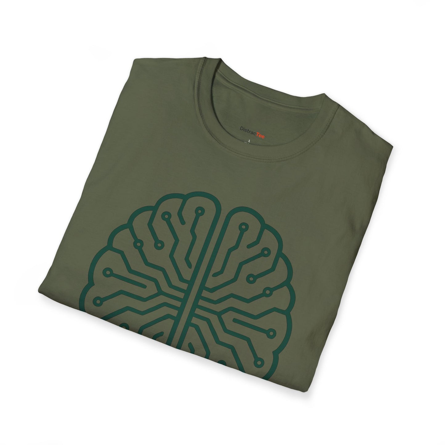 Emerald circuit brain T-shirt