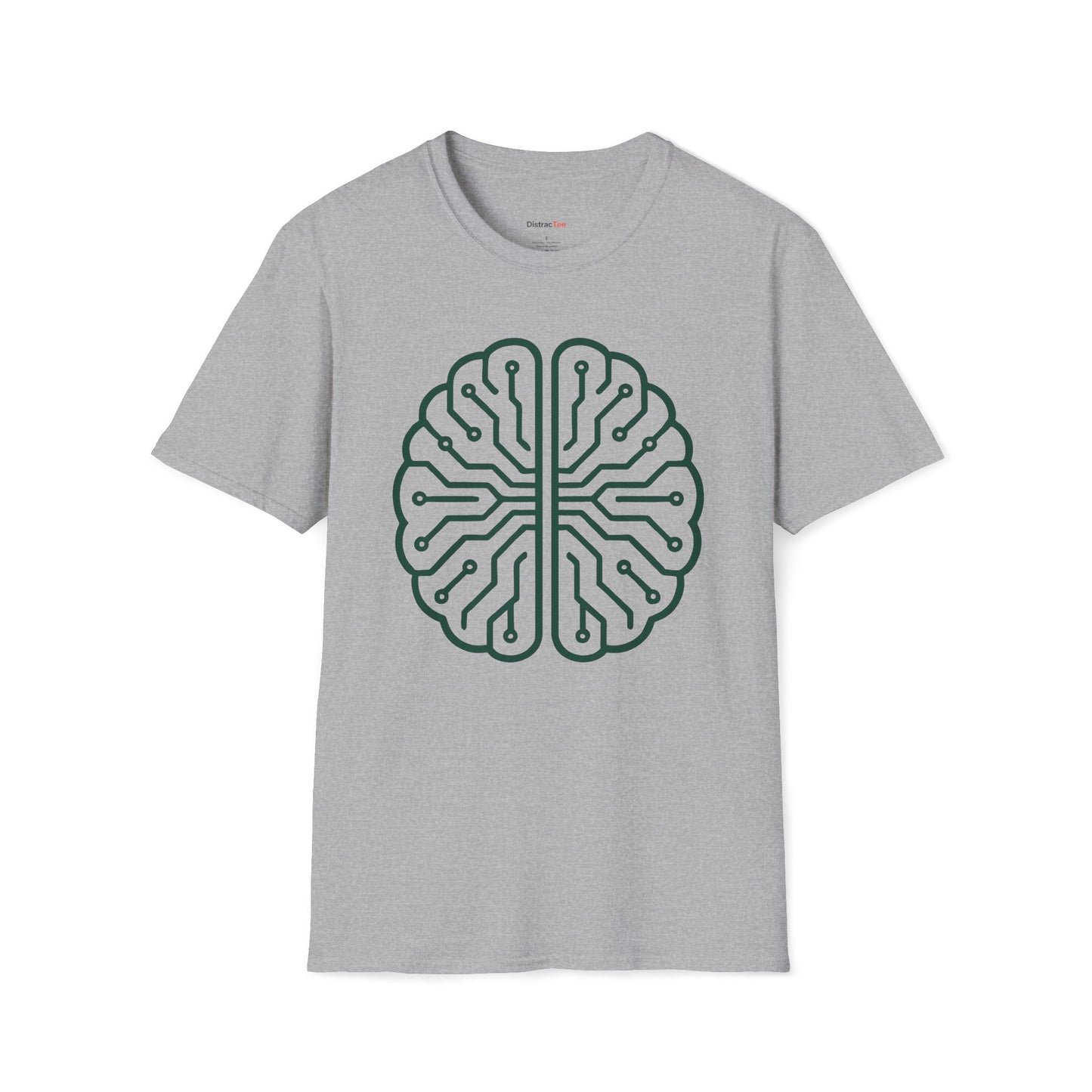 Emerald circuit brain T-shirt