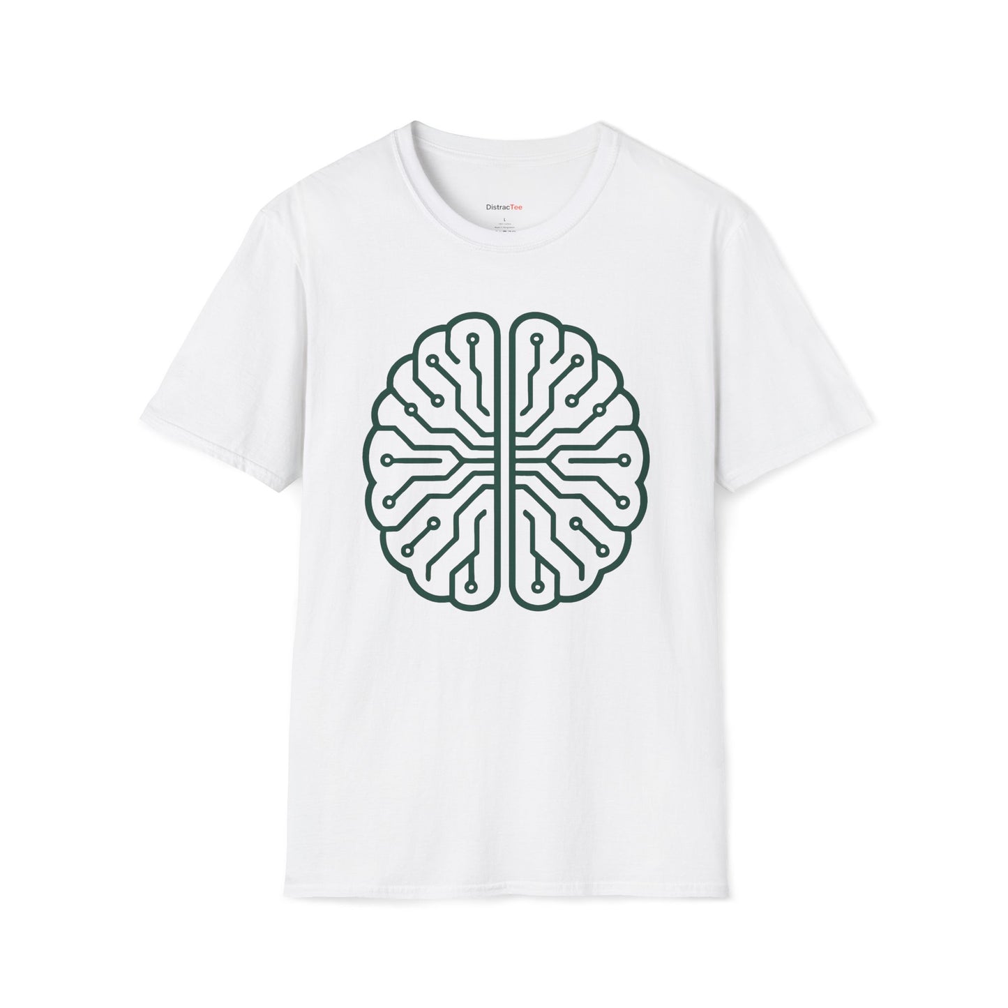 Emerald circuit brain T-shirt