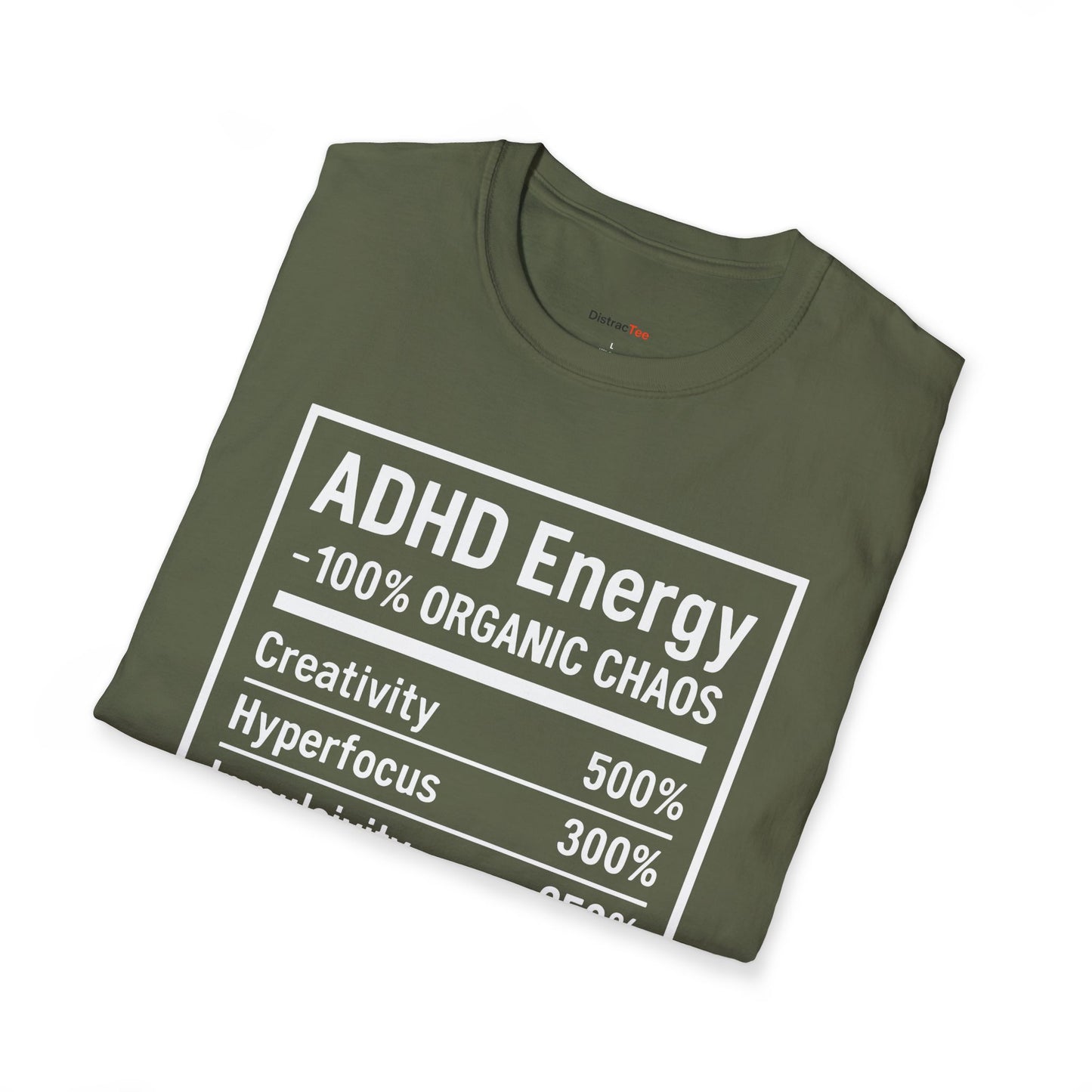 ADHD Nutrition Label T-shirt