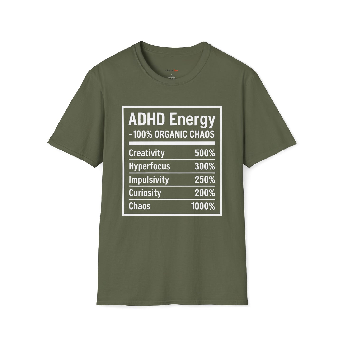 ADHD Nutrition Label T-shirt