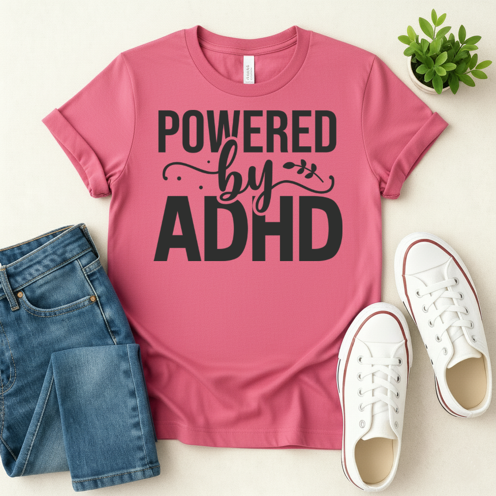 Powered by ADHD T-shirt