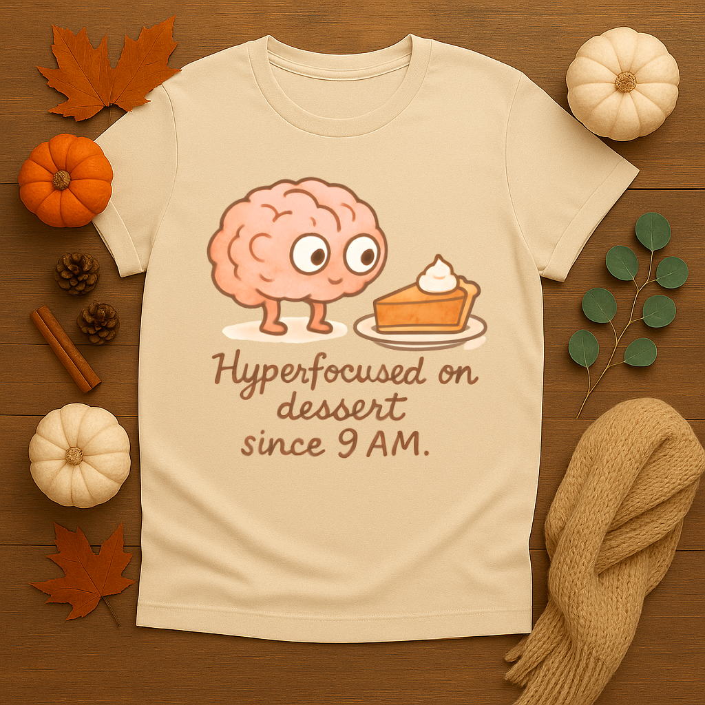 Hyperfocused on Dessert Since 9 AM T-shirt