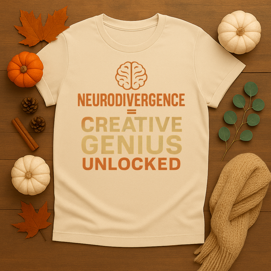 Neurodivergence = Creative Genius Unlocked T-shirt