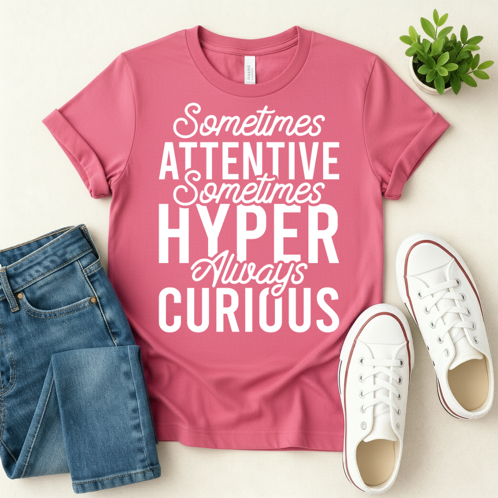 Sometimes Attentive Sometimes Hyper Always Curious T-shirt