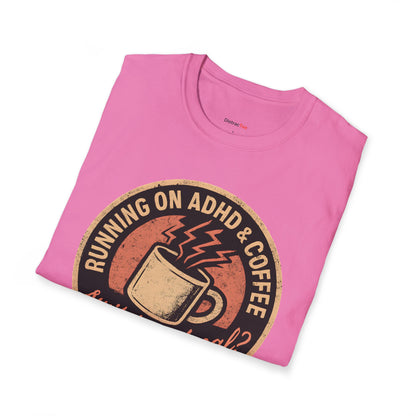 Running on ADHD and Coffee T-shirt