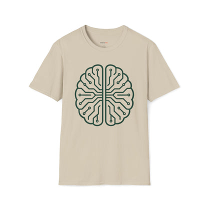 Emerald circuit brain T-shirt