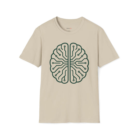 Emerald circuit brain T-shirt