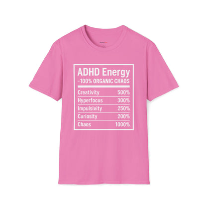 ADHD Nutrition Label T-shirt