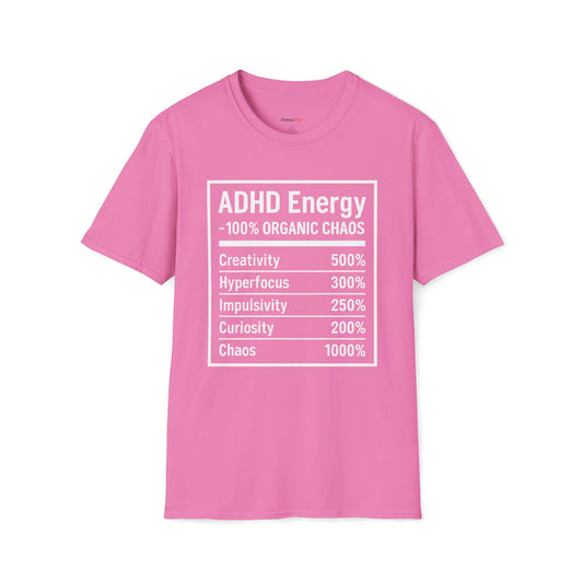 ADHD Nutrition Label T-shirt