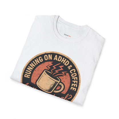 Running on ADHD and Coffee T-shirt