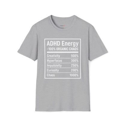 ADHD Nutrition Label T-shirt