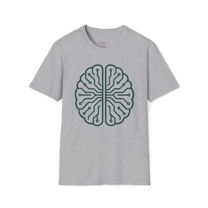 Emerald circuit brain T-shirt