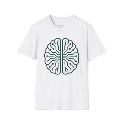 Emerald circuit brain T-shirt