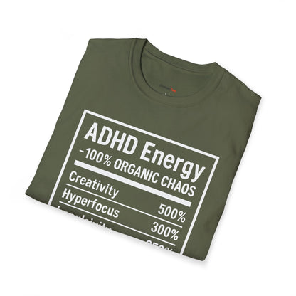 ADHD Nutrition Label T-shirt