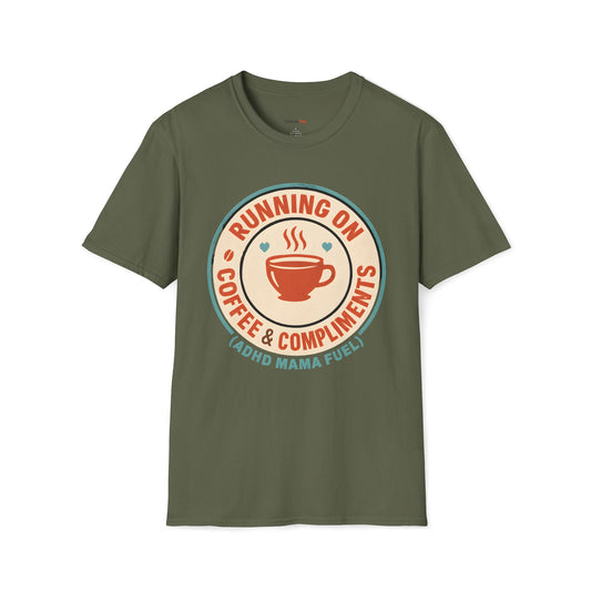 Running on Coffee and Compliments T-shirt