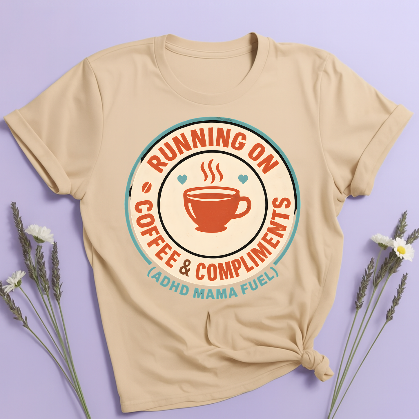 Running on Coffee and Compliments T-shirt
