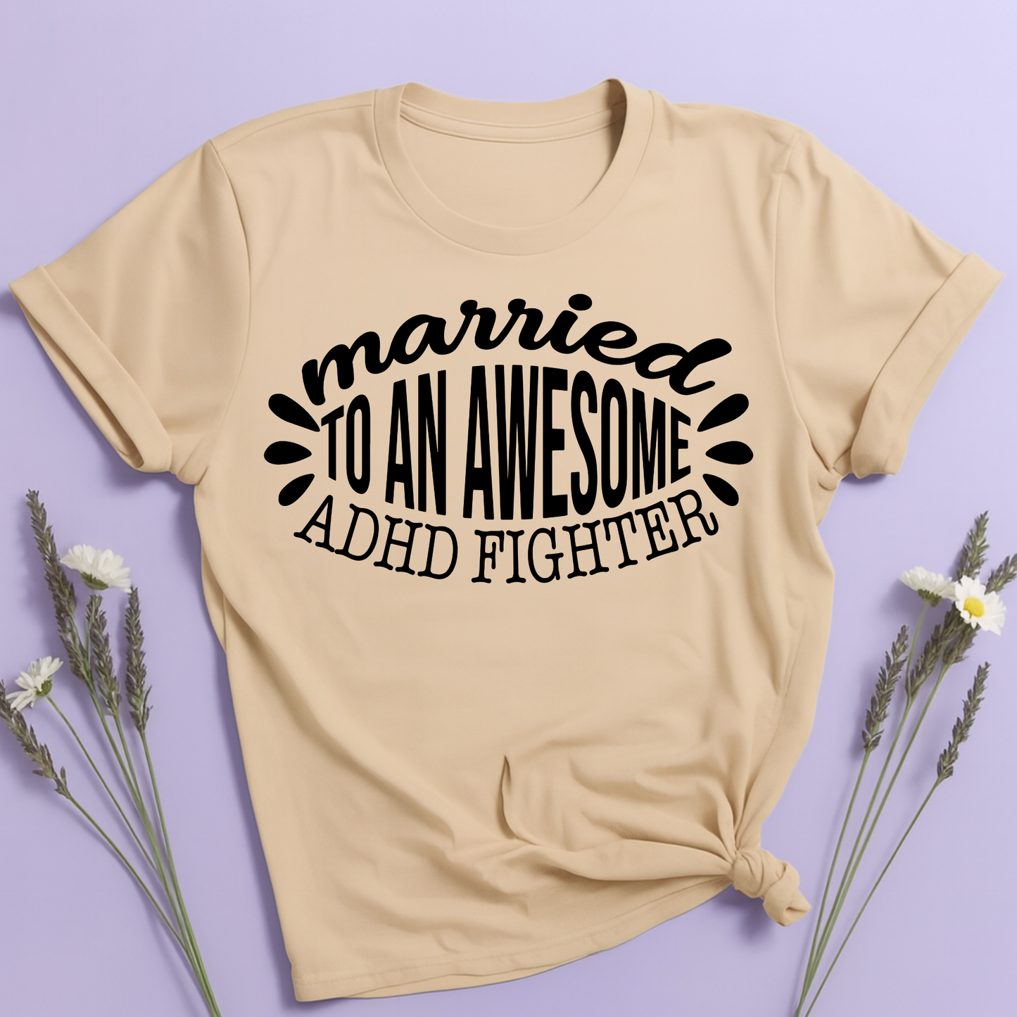 Married to an awesome ADHD Fighter T-shirt