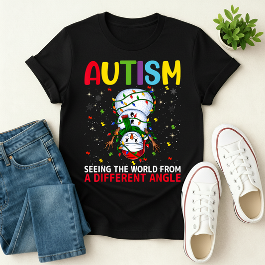 Seeing The World From A Different Angle Christmas T-shirt