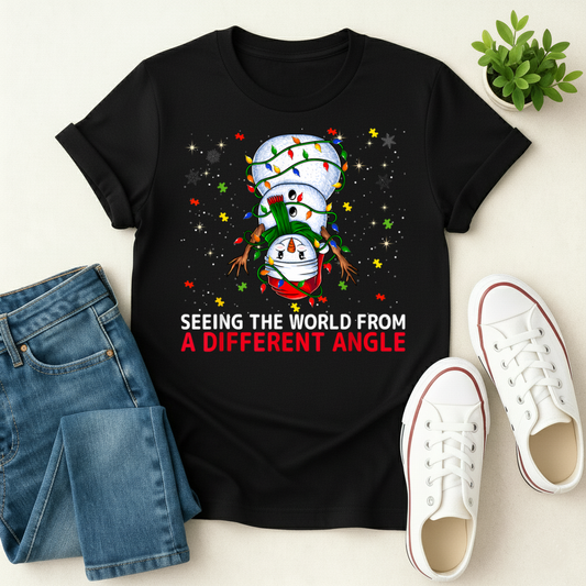 Seeing the World From a Different Angle Christmas T-shirt