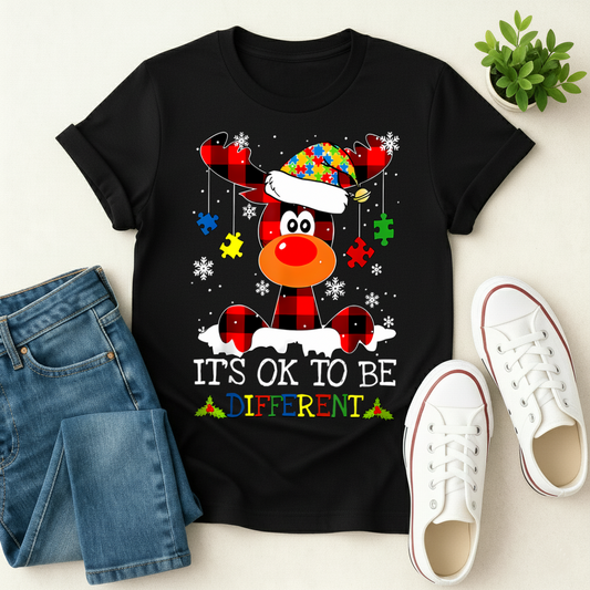 It's Okay To Be Different Christmas T-shirt