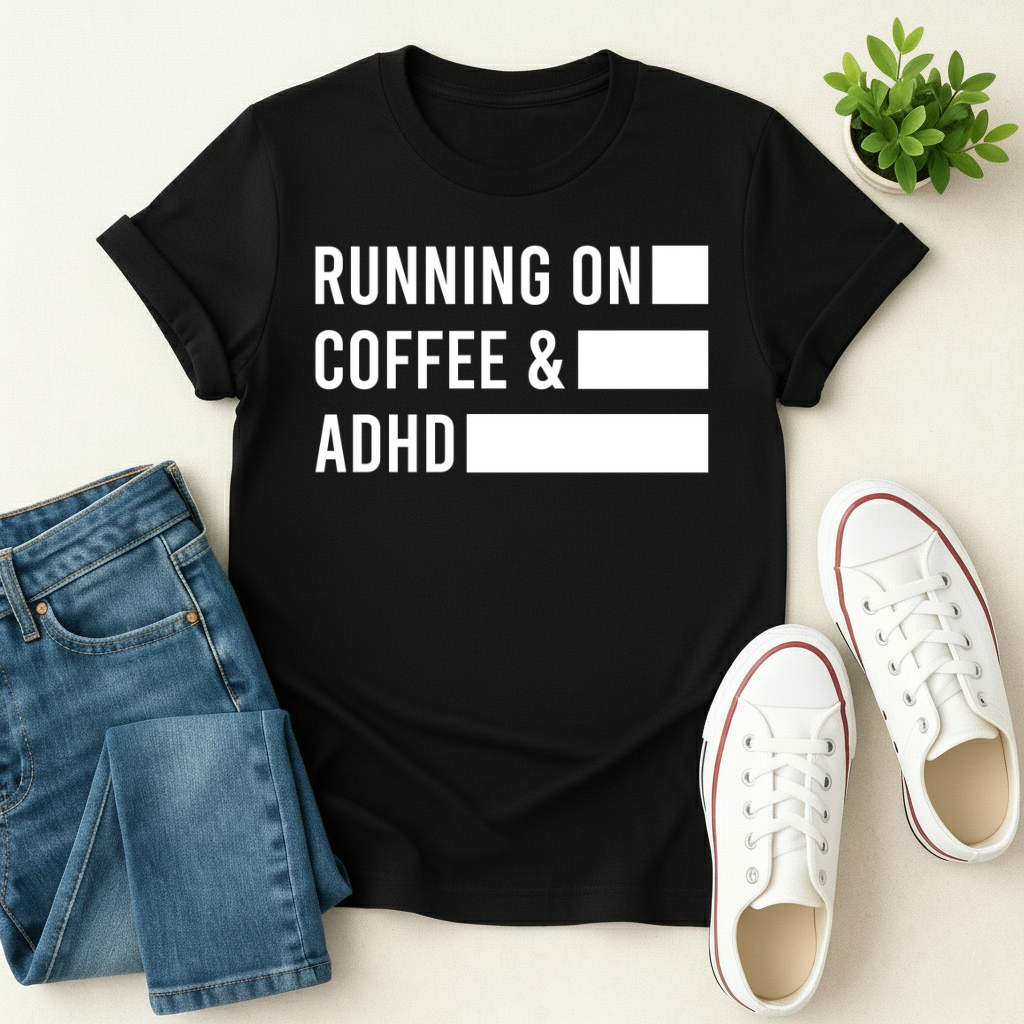 Running on Coffee and ADHD T-shirt