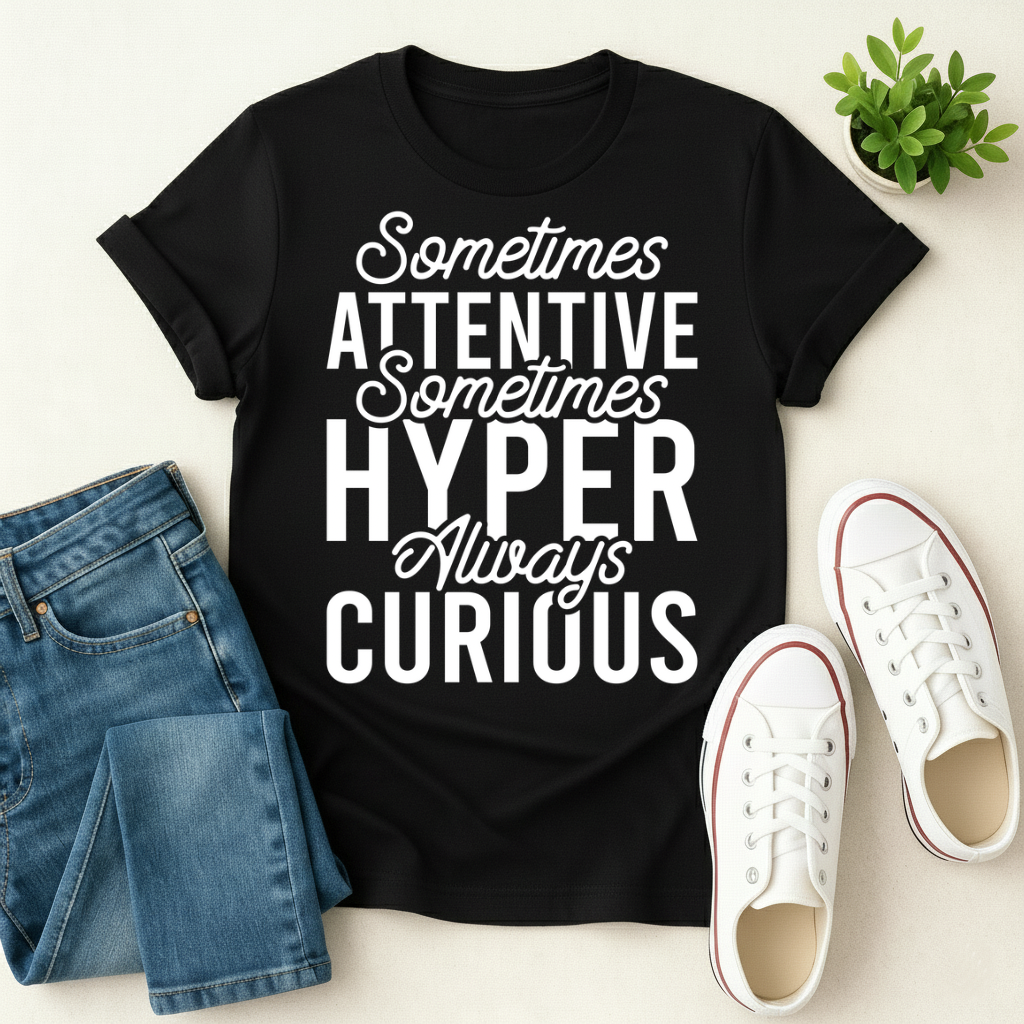 Sometimes Attentive Sometimes Hyper Always Curious T-shirt