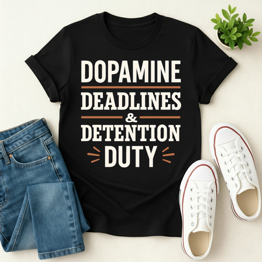 Dopamine Deadlines & Detention Duty T-shirt