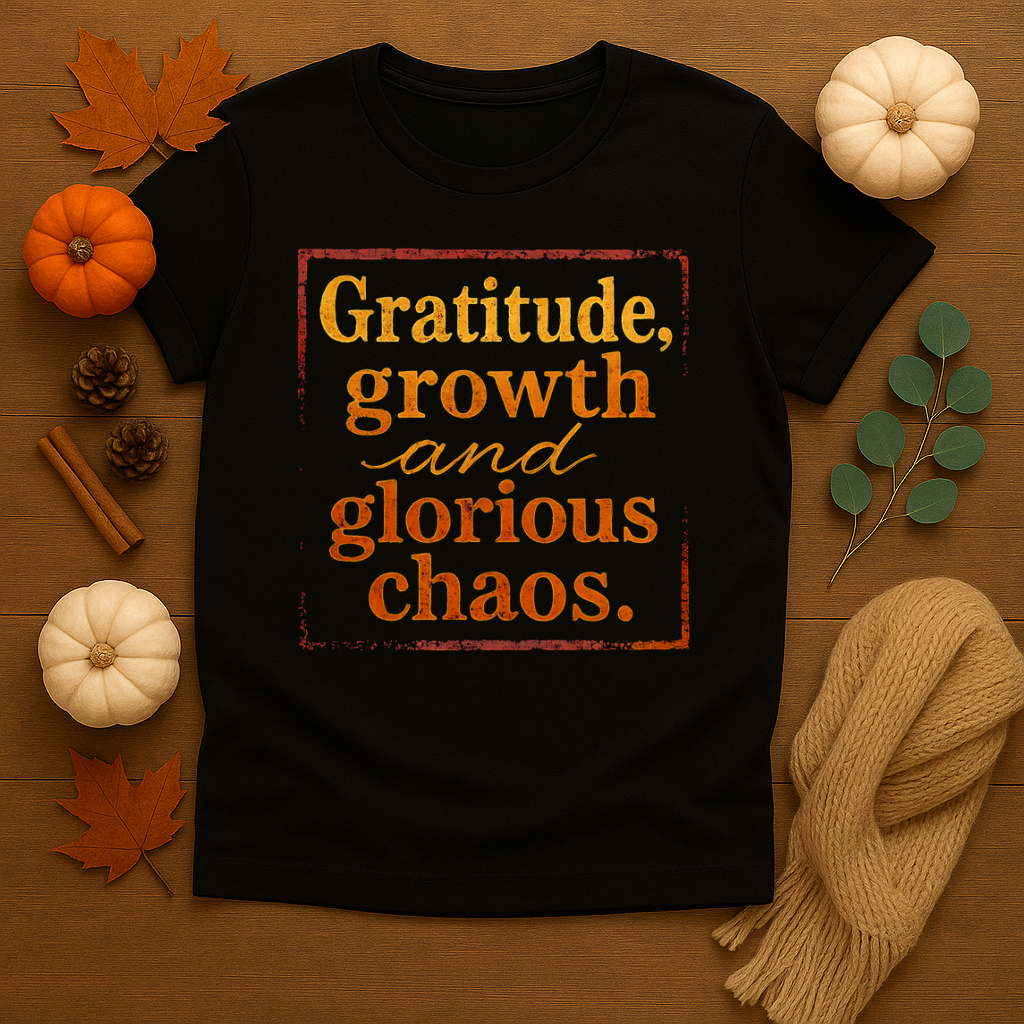 Gratitude Growth and Glorious Chaos T-shirt