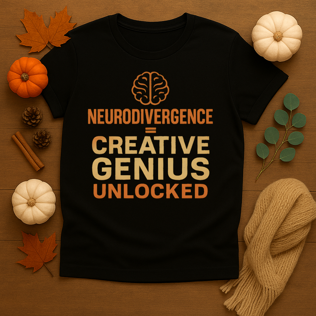 Neurodivergence = Creative Genius Unlocked T-shirt
