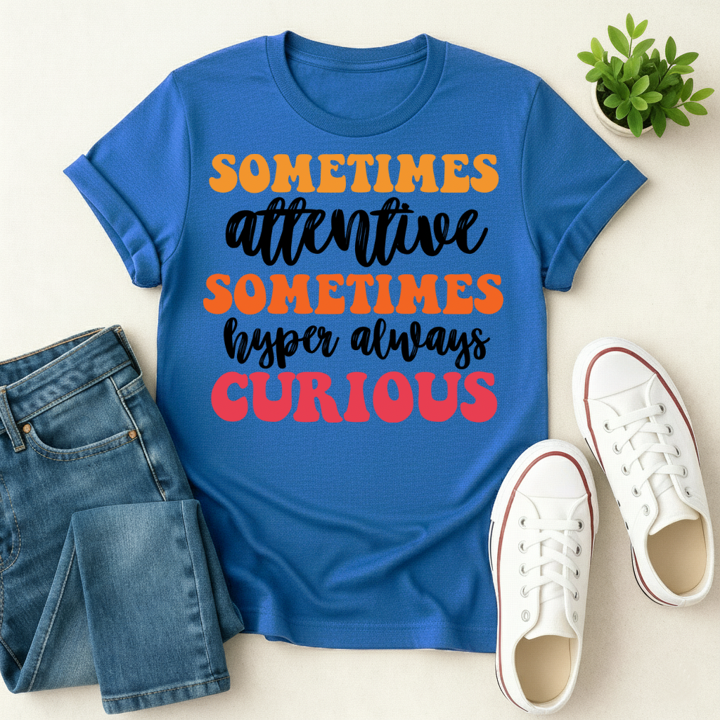 Sometimes Attentive Sometimes Hyper Always Curious T-shirt