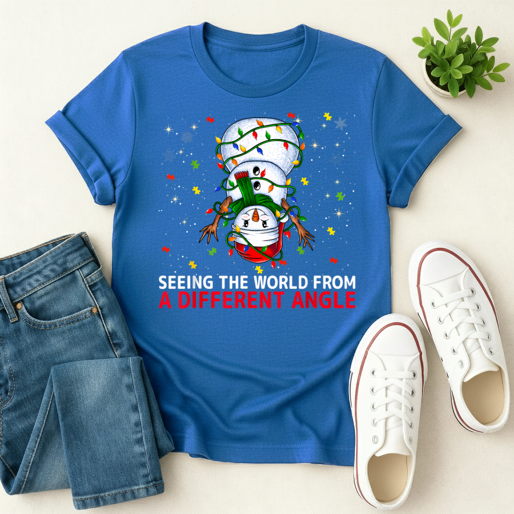 Seeing the World From a Different Angle Christmas T-shirt