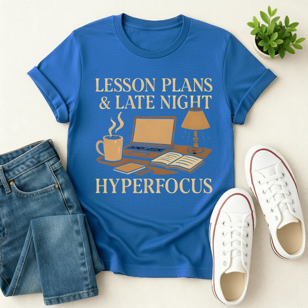 Lesson Plans and Late Night Hyperfocus T-shirt