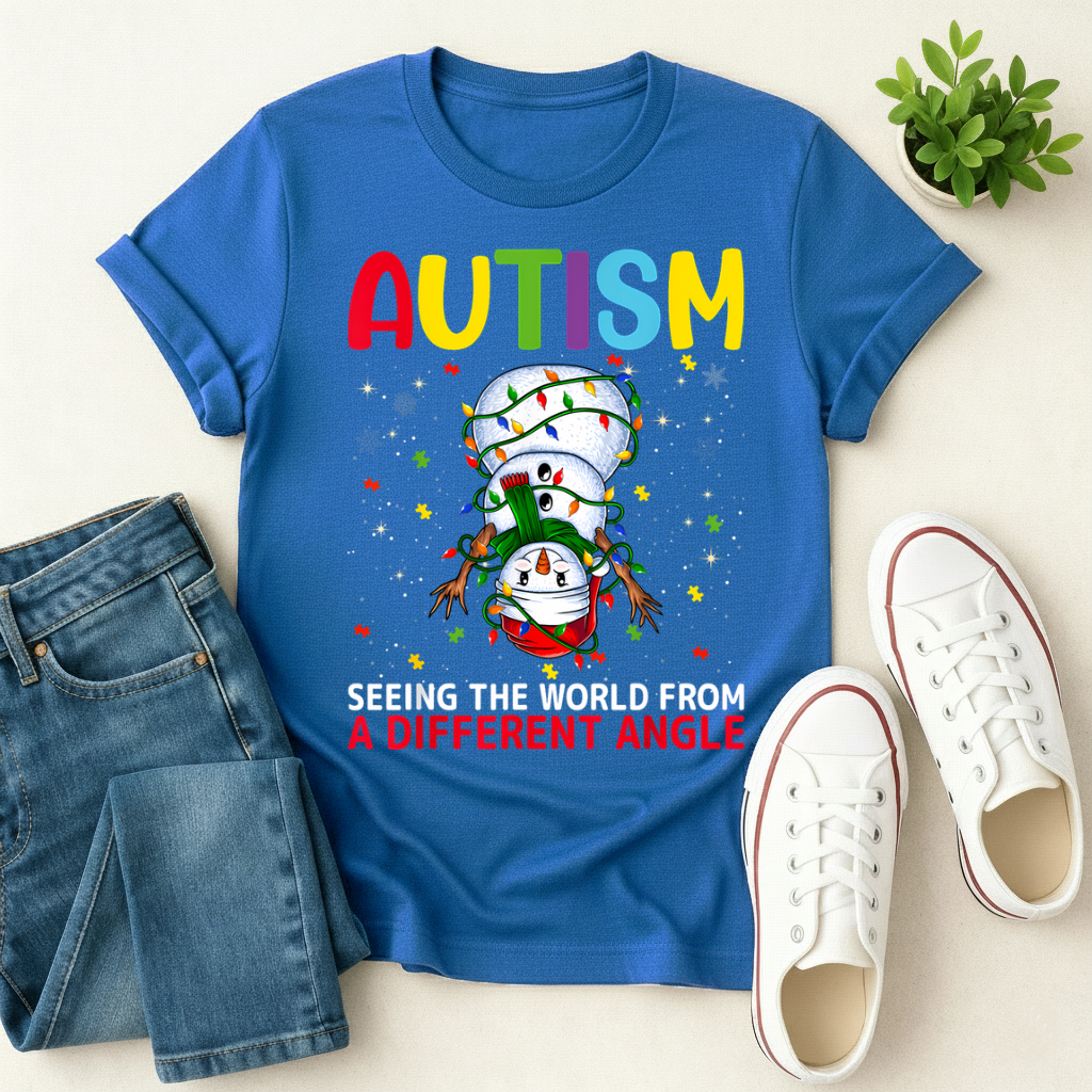Seeing The World From A Different Angle Christmas T-shirt