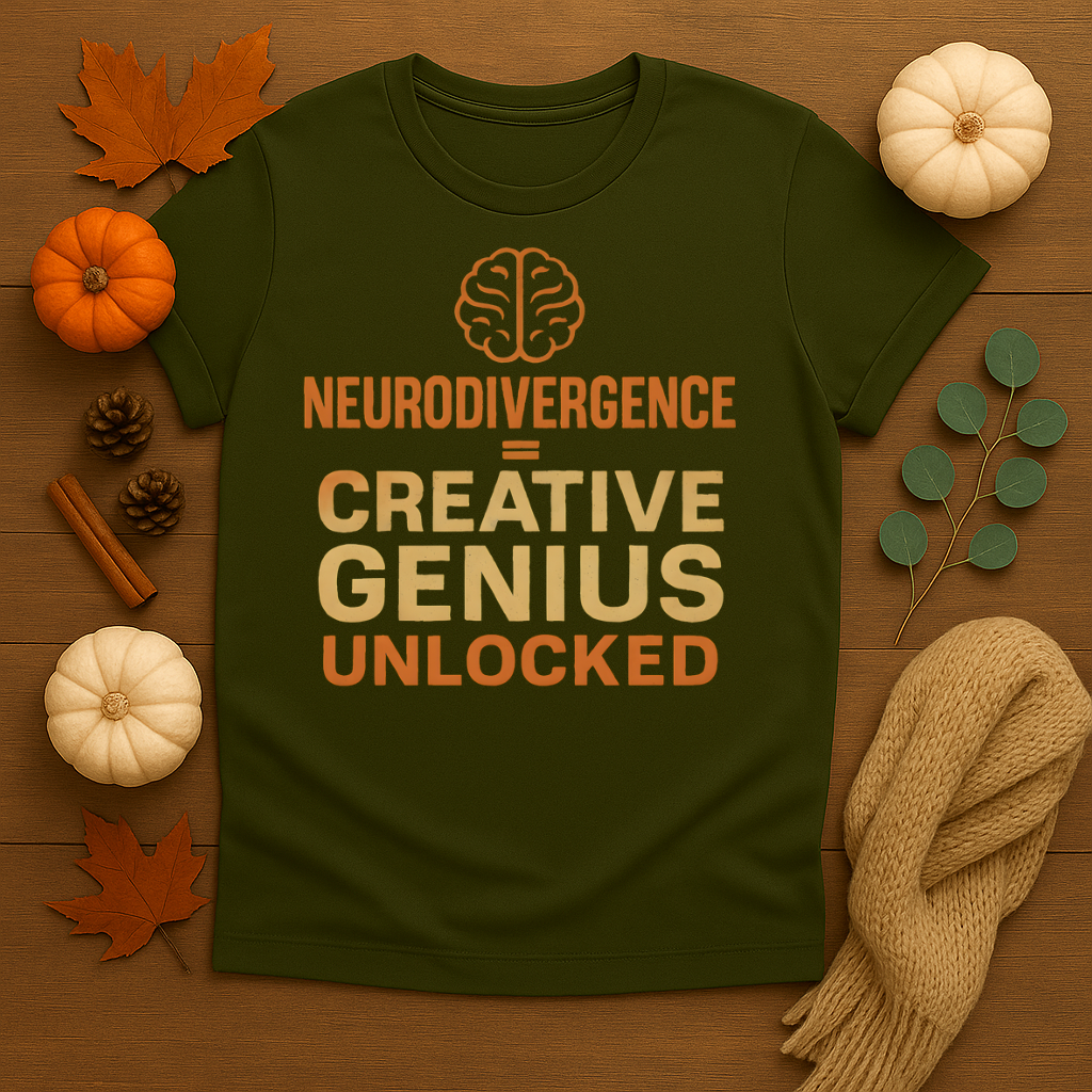 Neurodivergence = Creative Genius Unlocked T-shirt