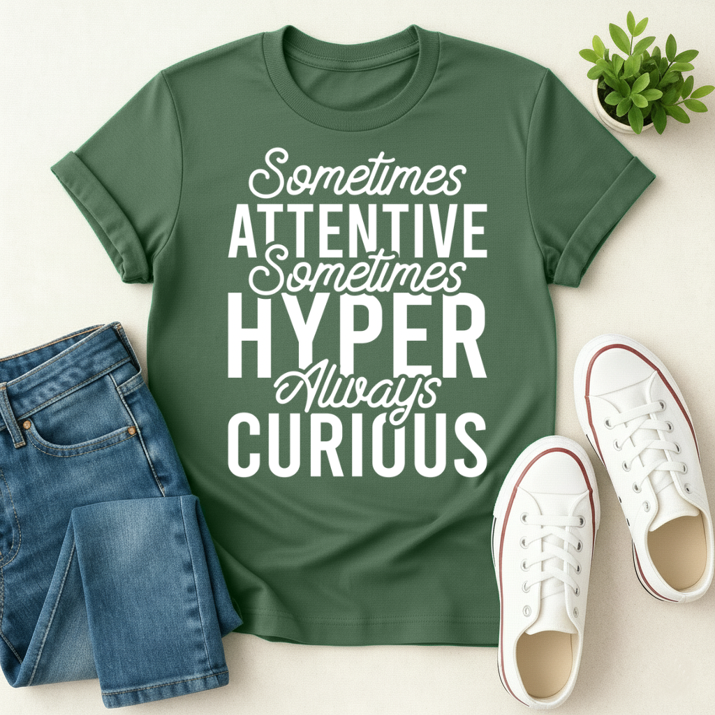 Sometimes Attentive Sometimes Hyper Always Curious T-shirt