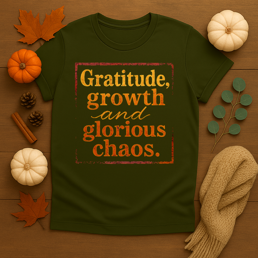 Gratitude Growth and Glorious Chaos T-shirt