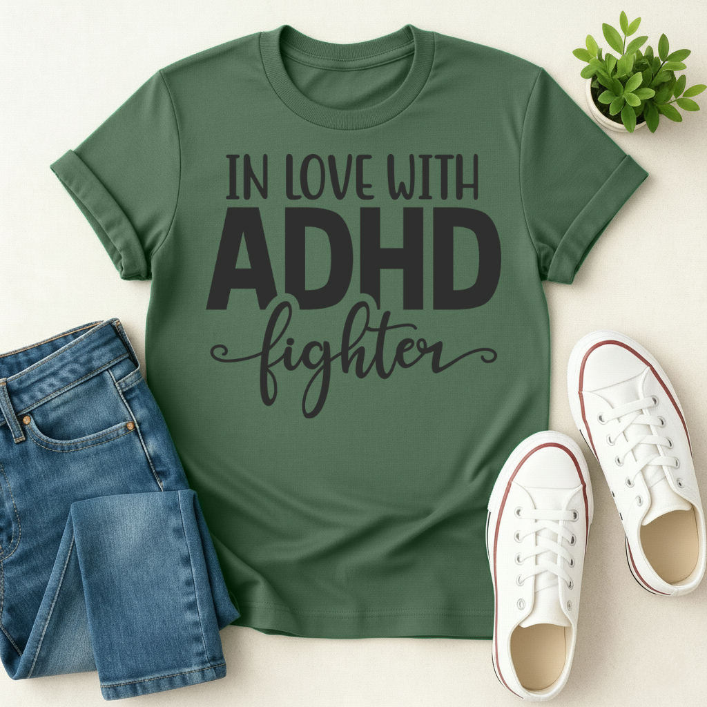 In Love with ADHD Fighter T-shirt