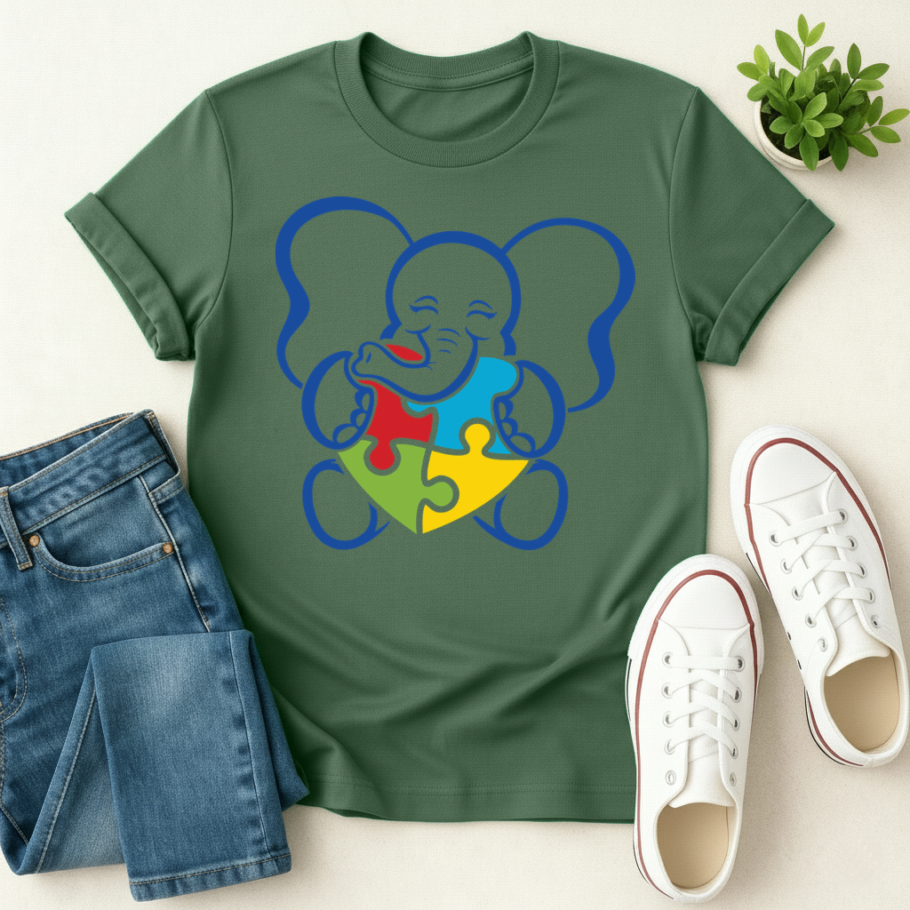 Cute Elephant Autism T-shirt