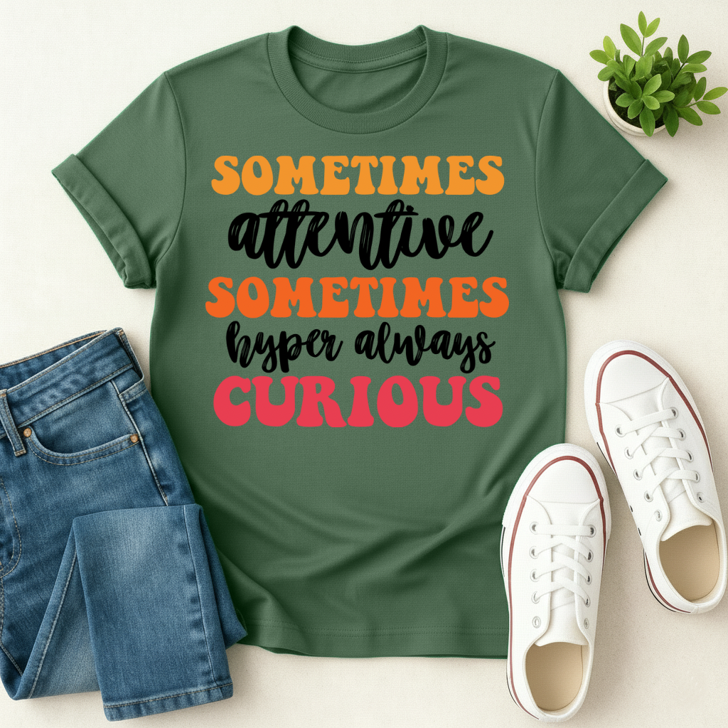 Sometimes Attentive Sometimes Hyper Always Curious T-shirt