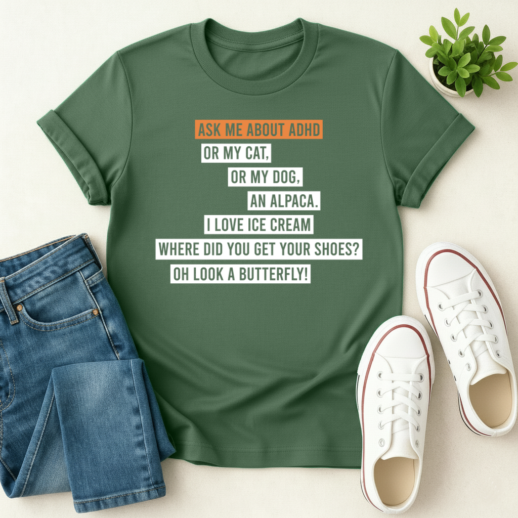 Ask me about ADHD T-shirt