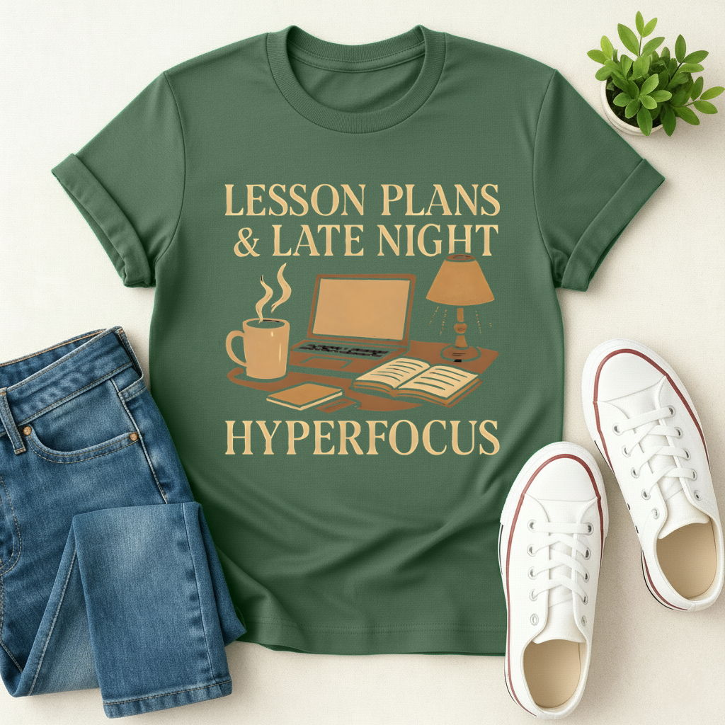 Lesson Plans and Late Night Hyperfocus T-shirt
