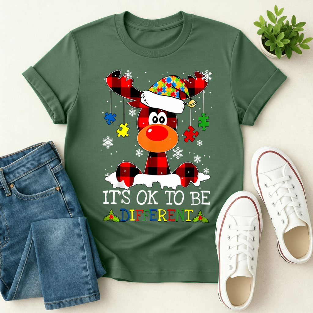 It's Okay To Be Different Christmas T-shirt