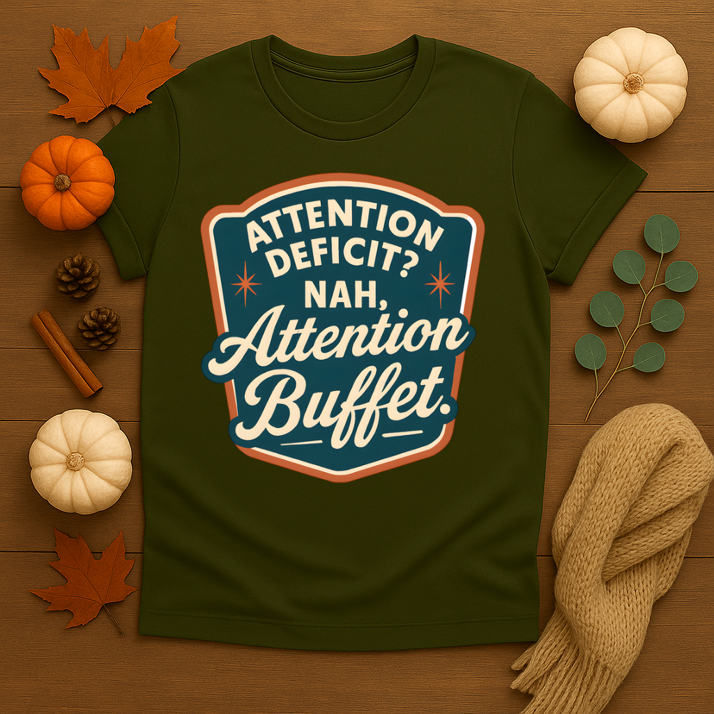 Attention Deficit? Nah Attention Buffet T-shirt