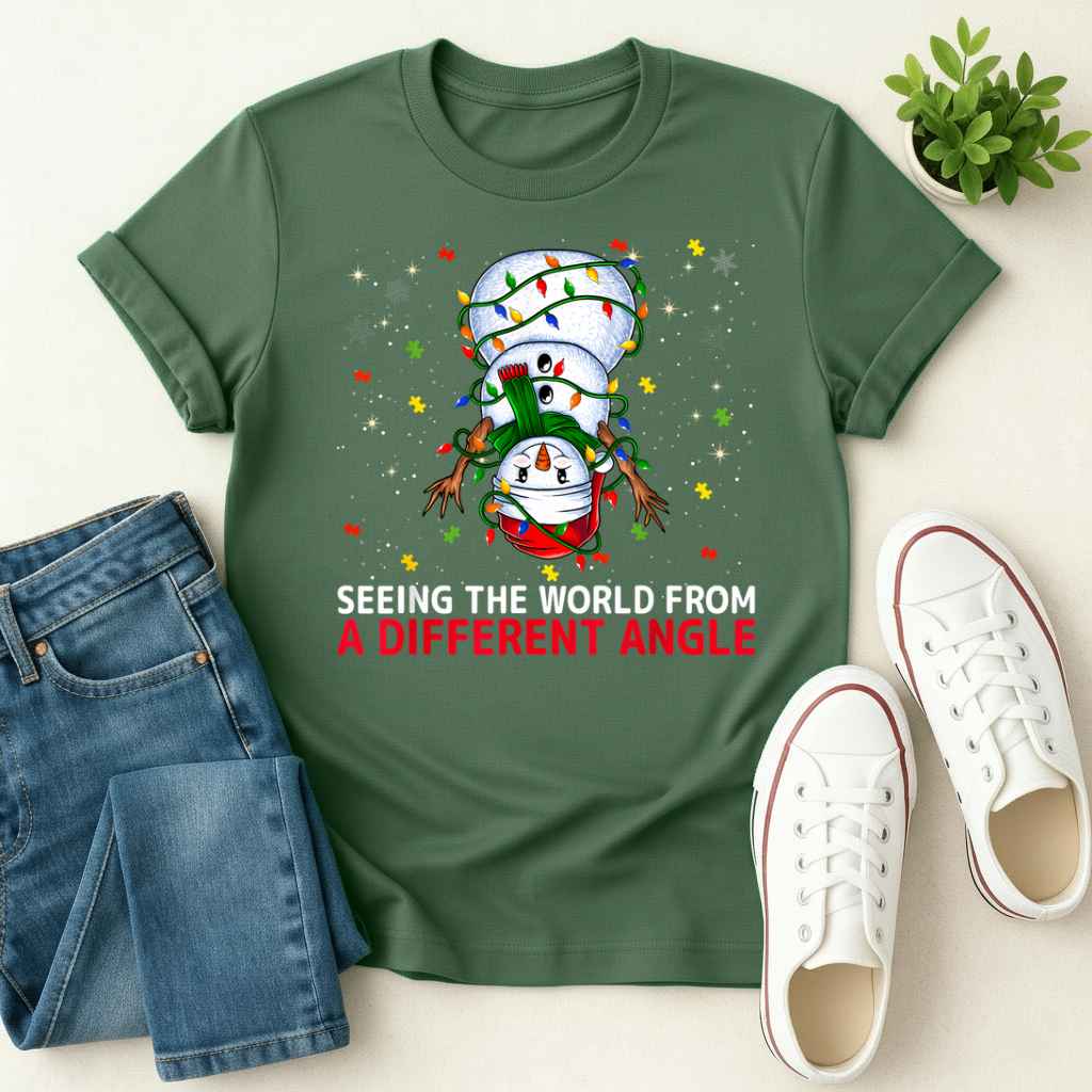 Seeing the World From a Different Angle Christmas T-shirt