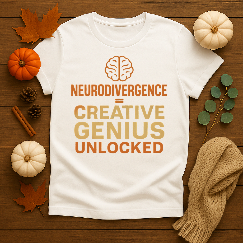 Neurodivergence = Creative Genius Unlocked T-shirt