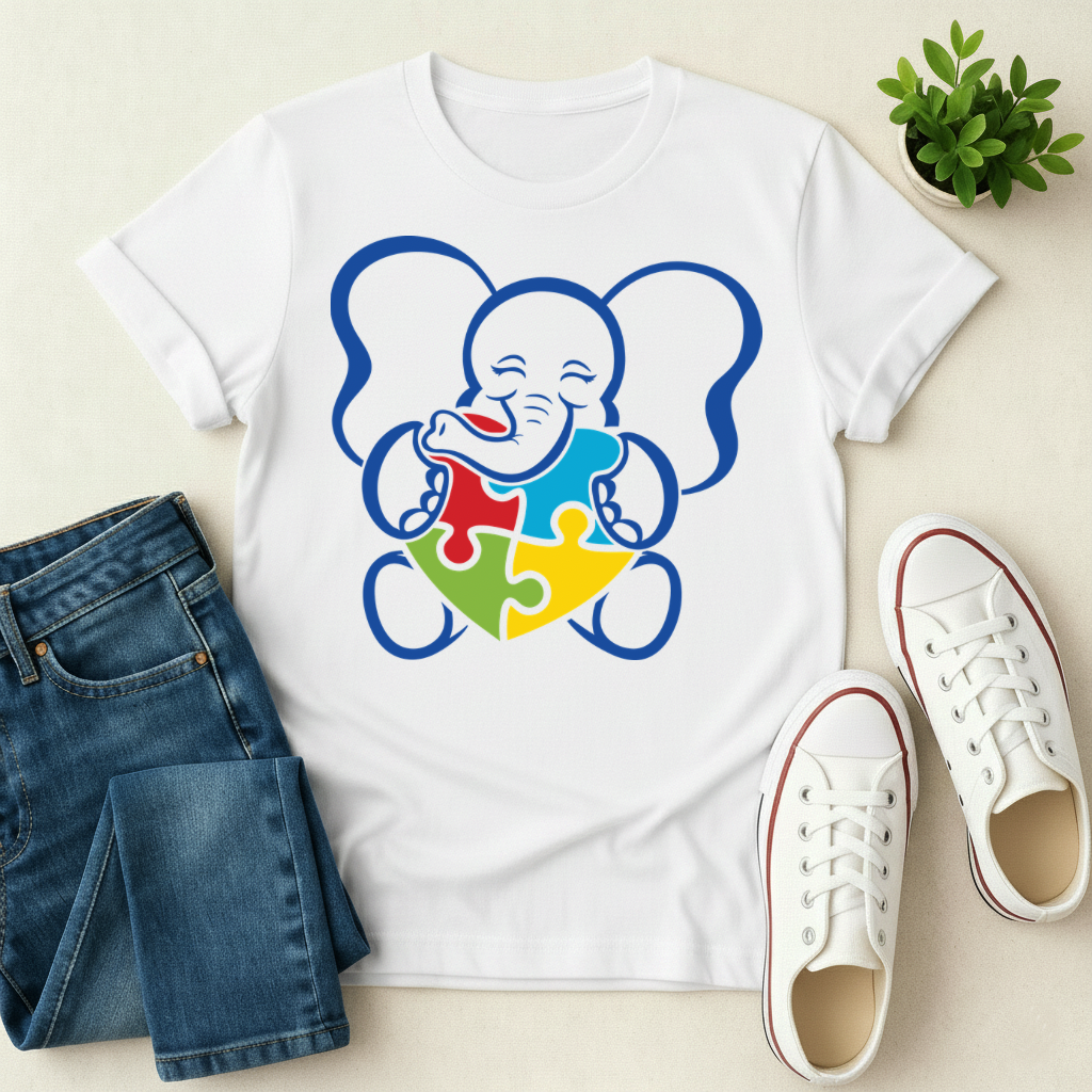 Cute Elephant Autism T-shirt
